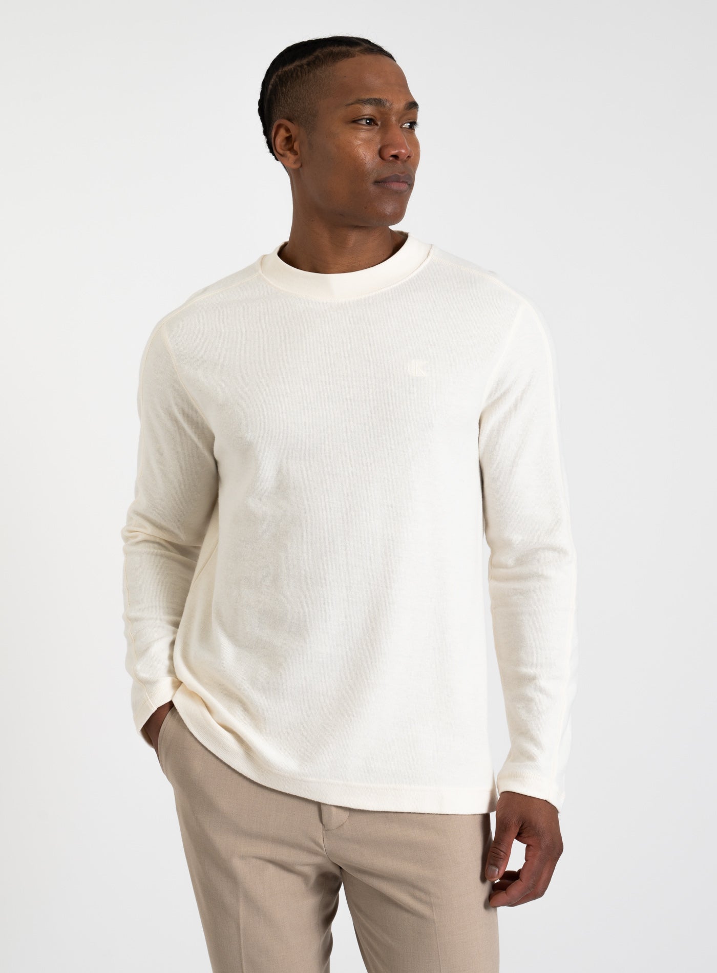 251-J30J326751 BRUSHED RIB LS TEE