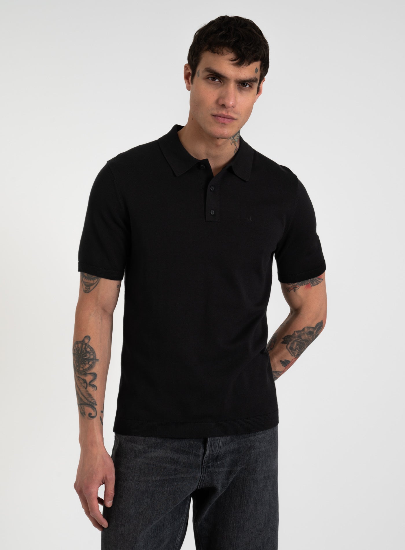 251-K10K114476 KNITTED SUPIMA COTTON POLO S/S