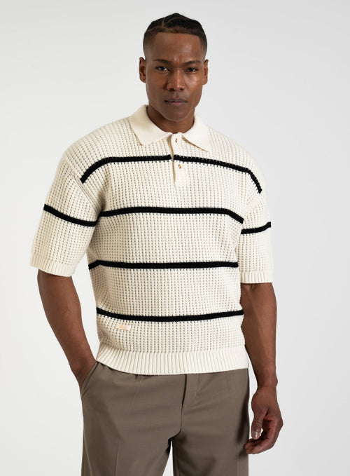 251-4251-3001 WAFFLE KNIT POLO
