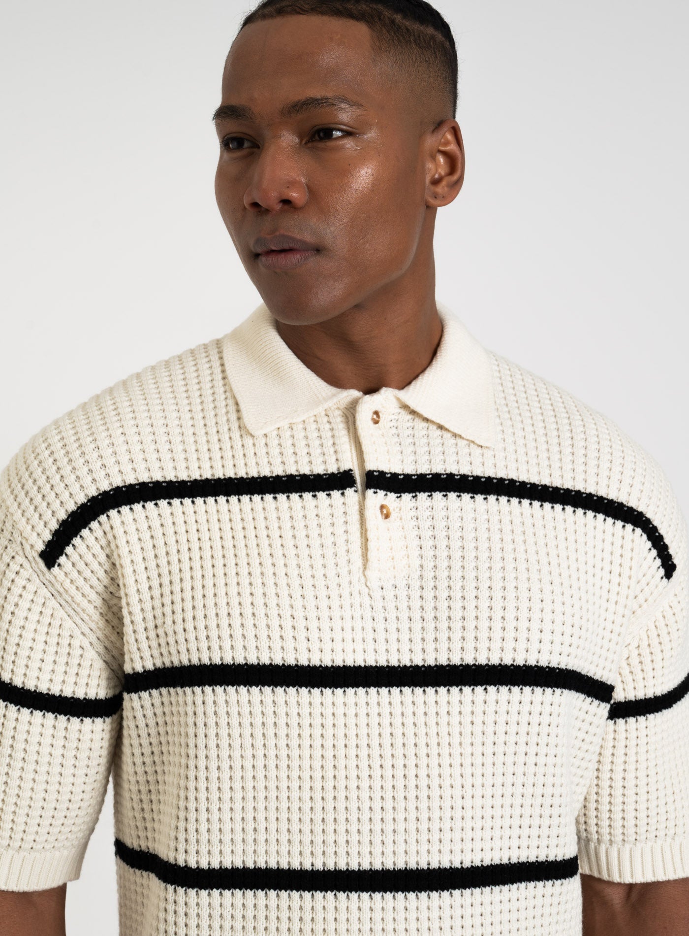 251-4251-3001 WAFFLE KNIT POLO