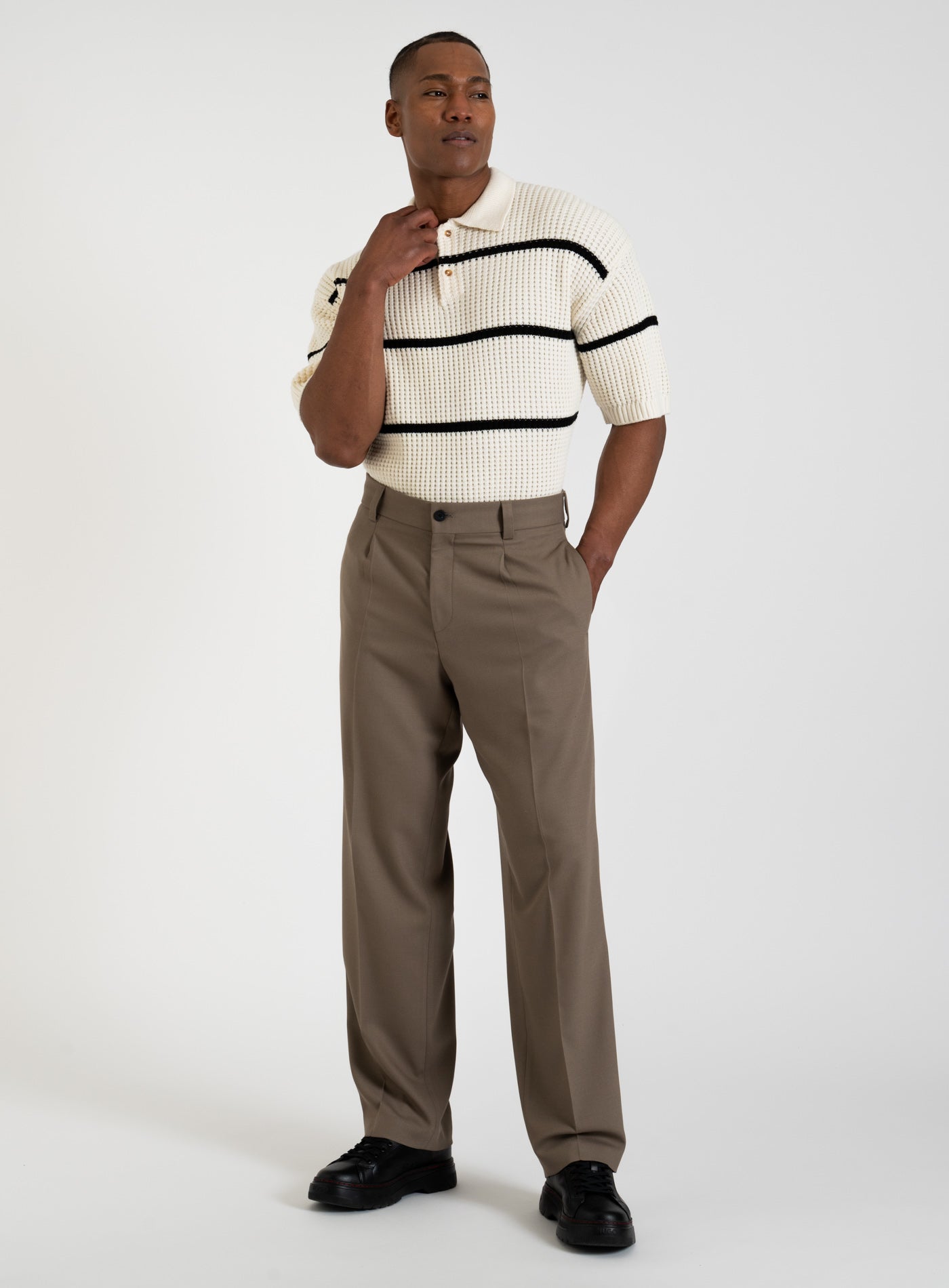 251-4251-3001 WAFFLE KNIT POLO