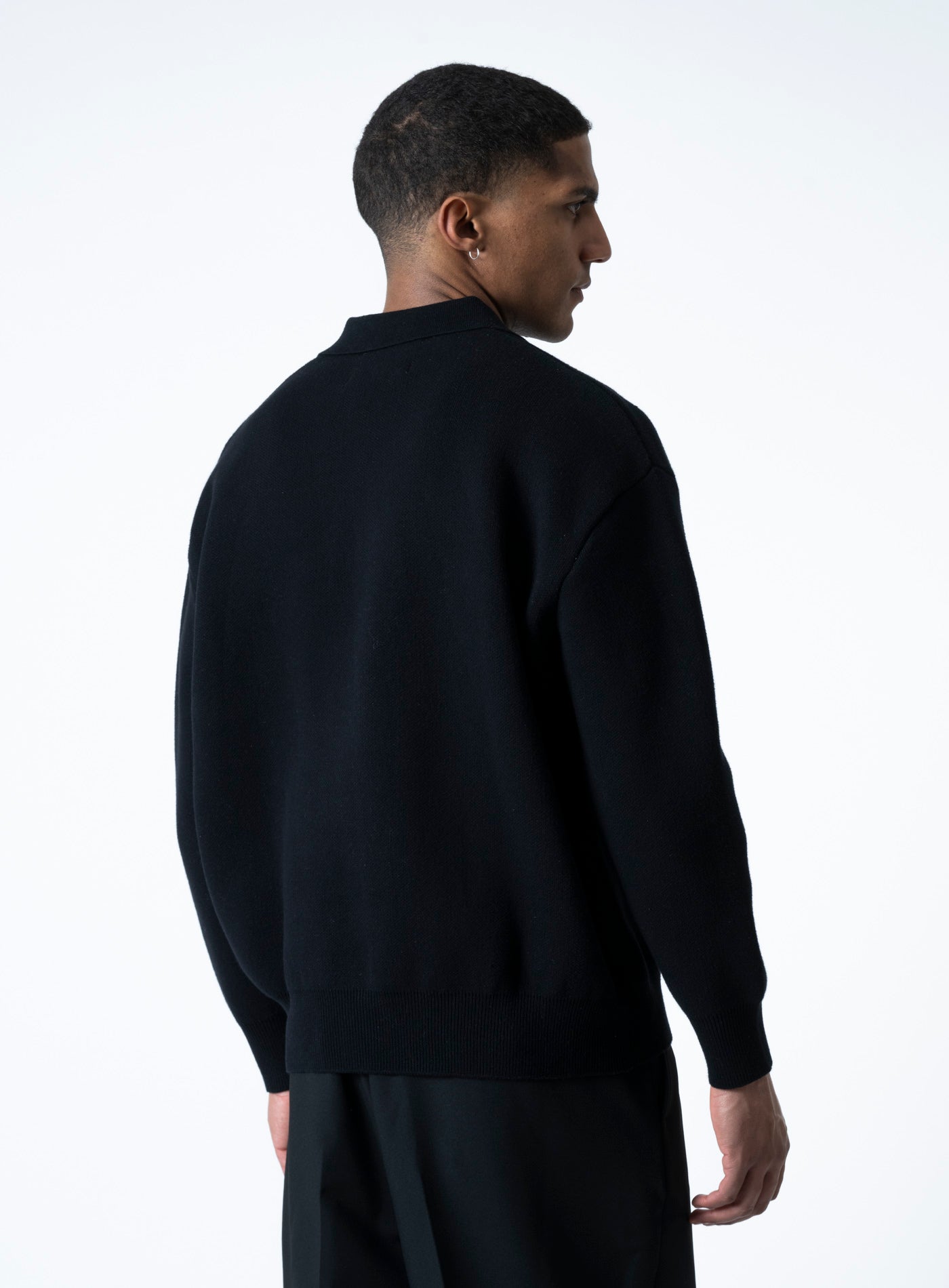 251-4251-3006 LOGO KNIT POLO SWEATER