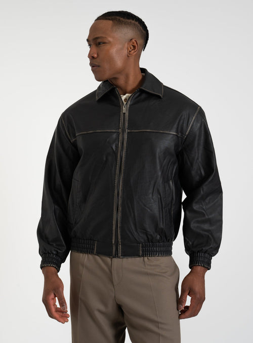 251-ENIGMA LEATHER JACKET VER-J49